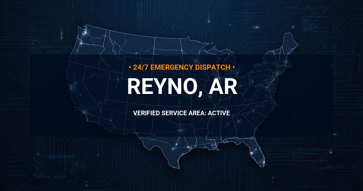 Emergency Plumbing Dispatch Map for Plumbing Services: Reyno, AR