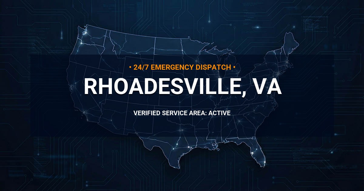 Emergency Plumbing Dispatch Map for Plumbing Services: Rhoadesville, VA