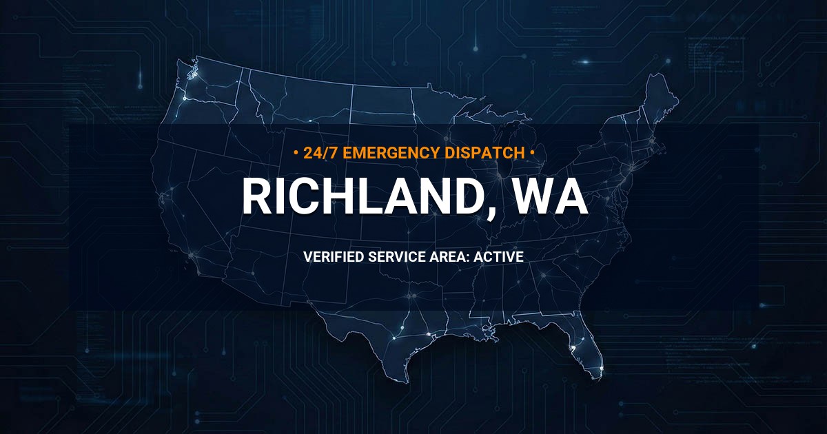 Emergency Plumbing Dispatch Map for Plumbing Services: Richland, WA