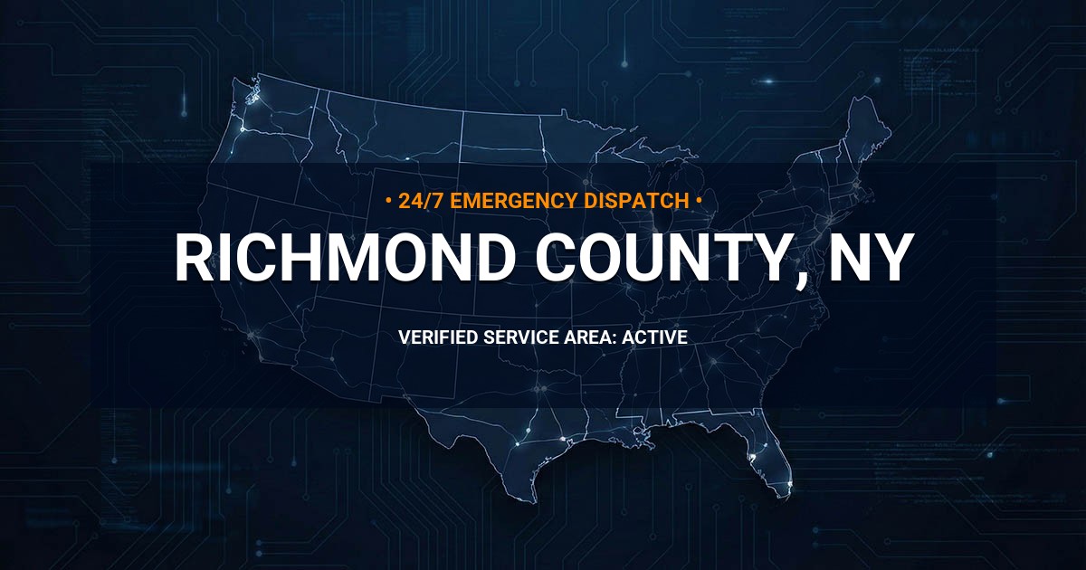 Emergency Plumbing Dispatch Map for Richmond County Plumbing Logistics