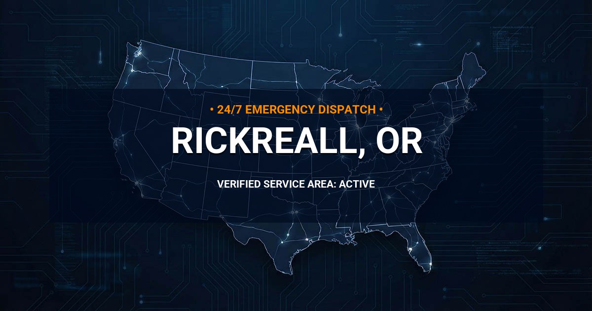 Emergency Plumbing Dispatch Map for Plumbing Services: Rickreall, OR