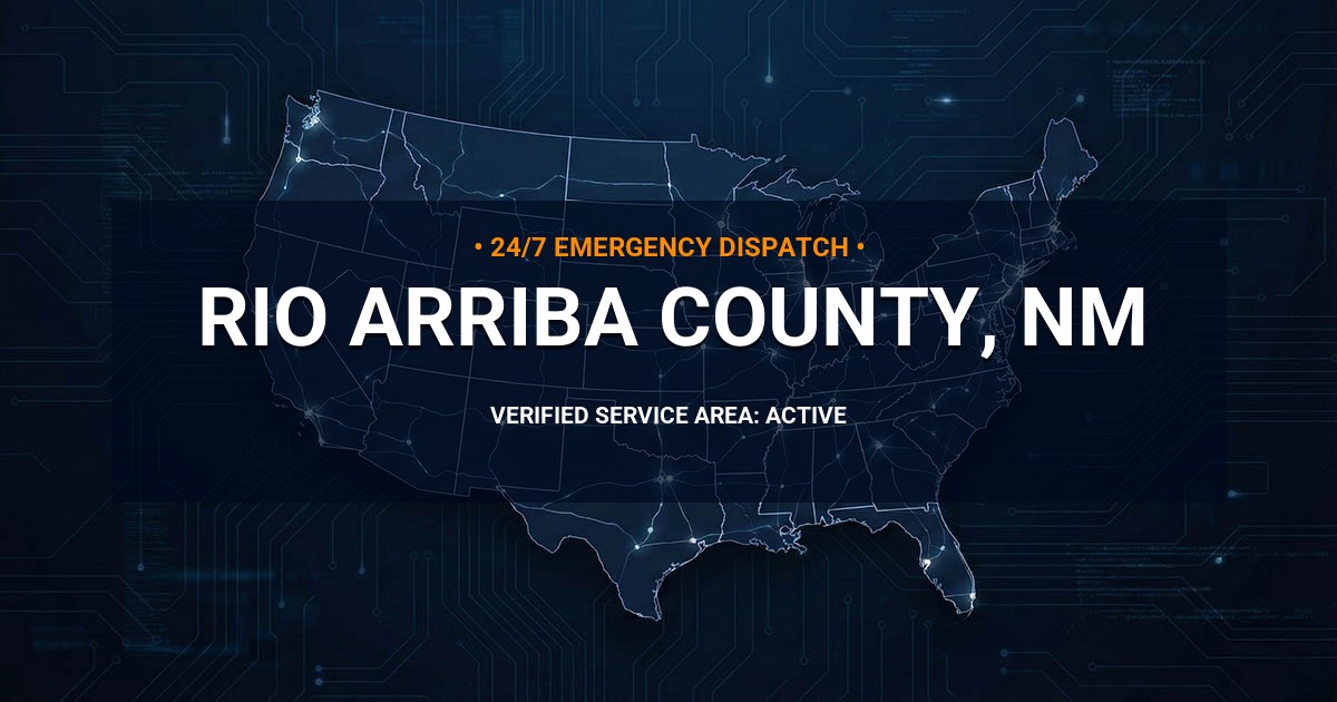 Emergency Plumbing Dispatch Map for Rio Arriba County Plumbing Logistics