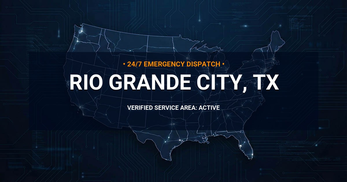 Emergency Plumbing Dispatch Map for Plumbing Services: Rio Grande City, TX