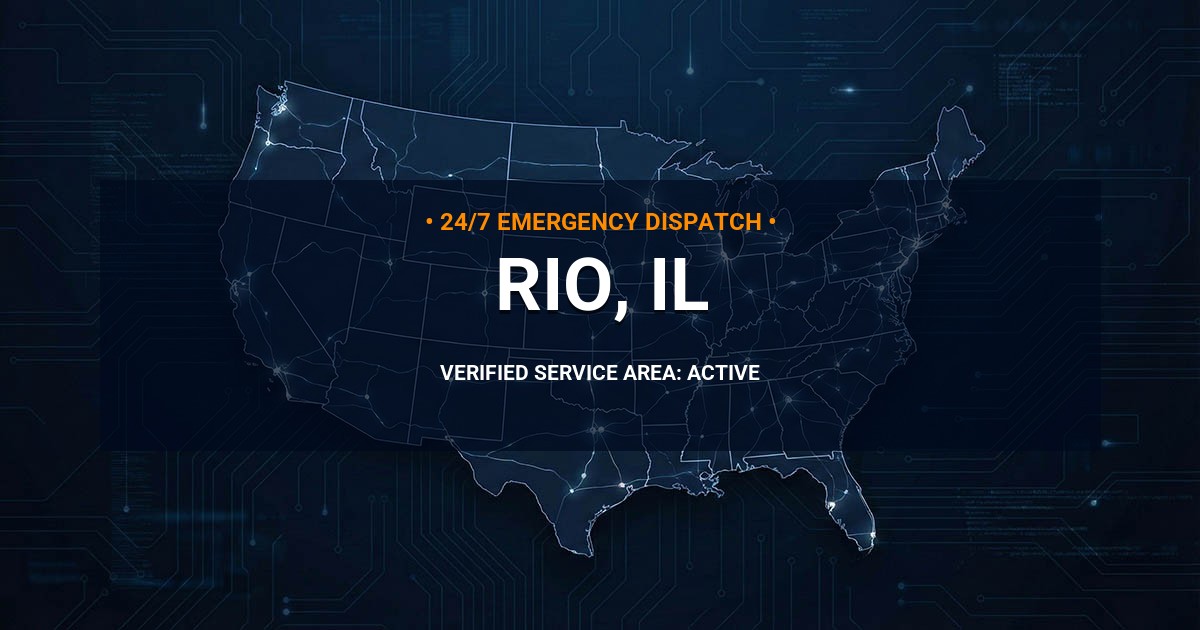 Emergency Plumbing Dispatch Map for Plumbing Services: Rio, IL