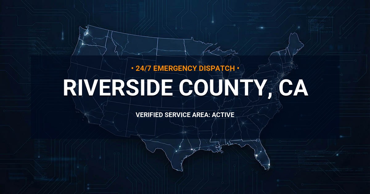 Emergency Plumbing Dispatch Map for Riverside County Plumbing Logistics