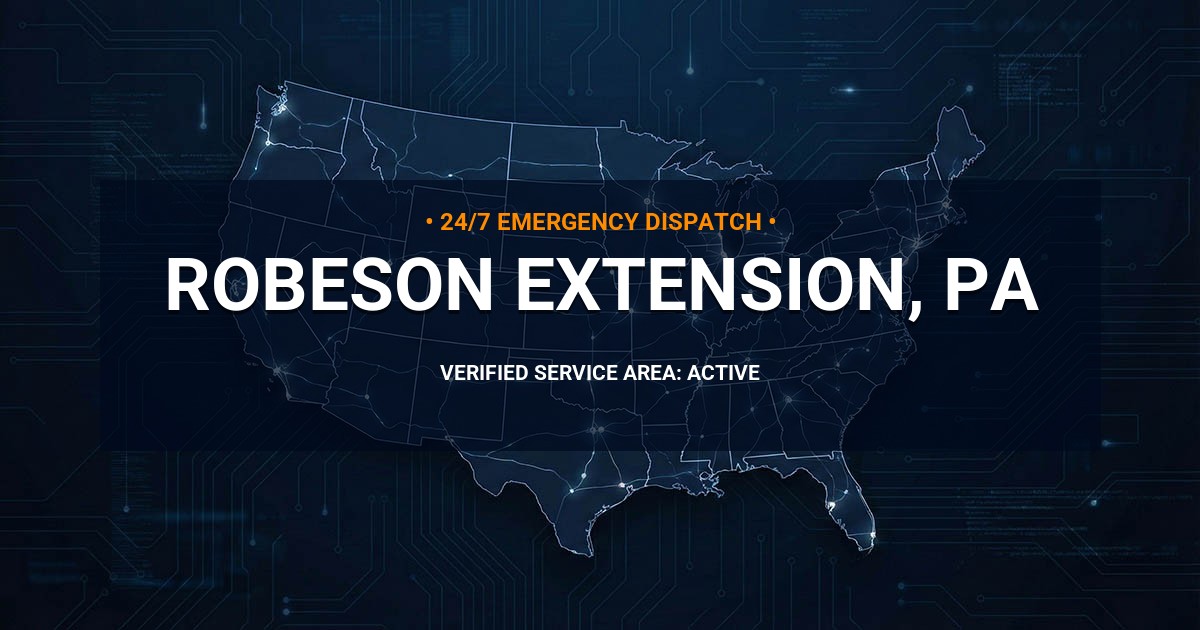 Emergency Plumbing Dispatch Map for Plumbing Services: Robeson Extension, PA