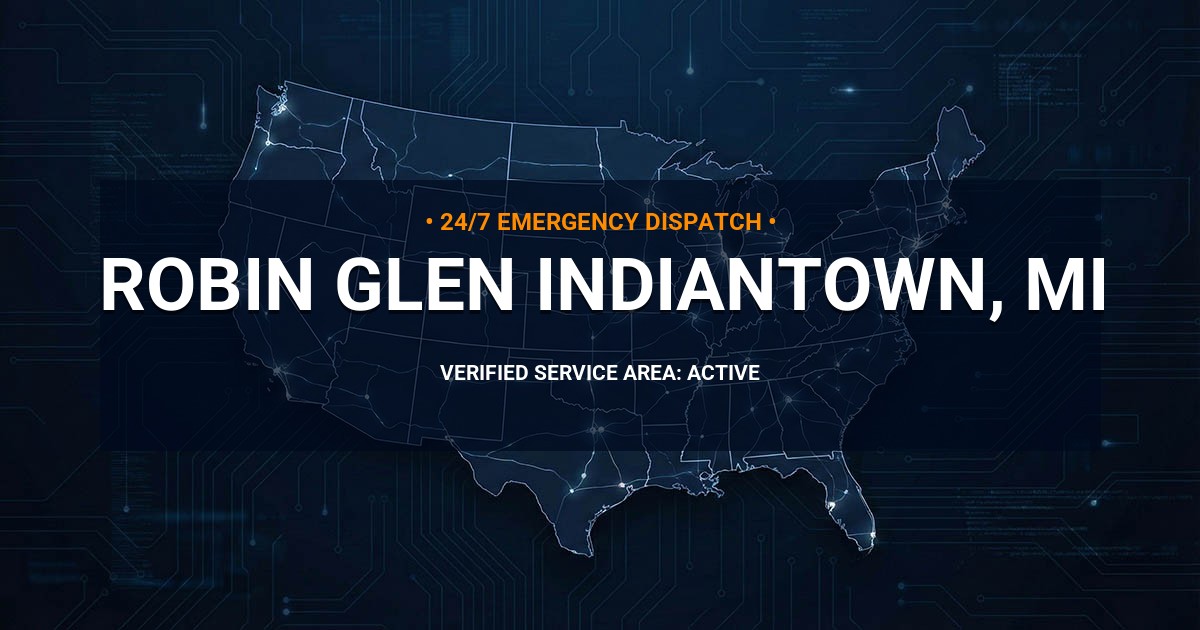 Emergency Plumbing Dispatch Map for Plumbing Services: Robin Glen-Indiantown, MI
