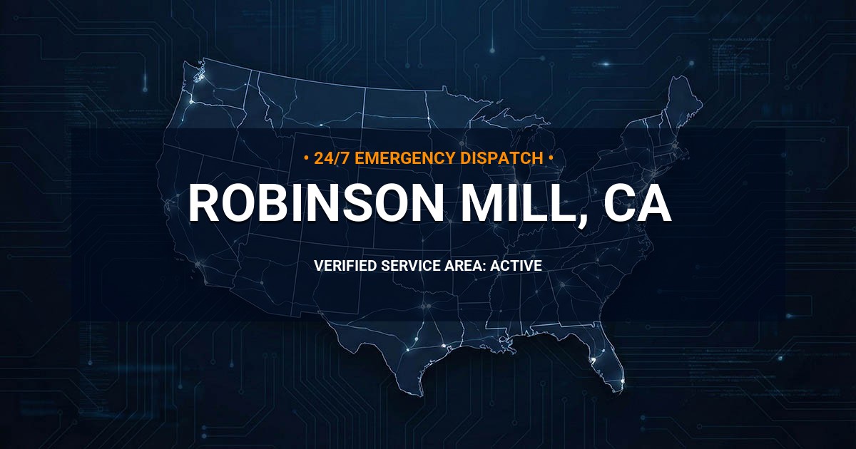 Emergency Plumbing Dispatch Map for Plumbing Services: Robinson Mill, CA