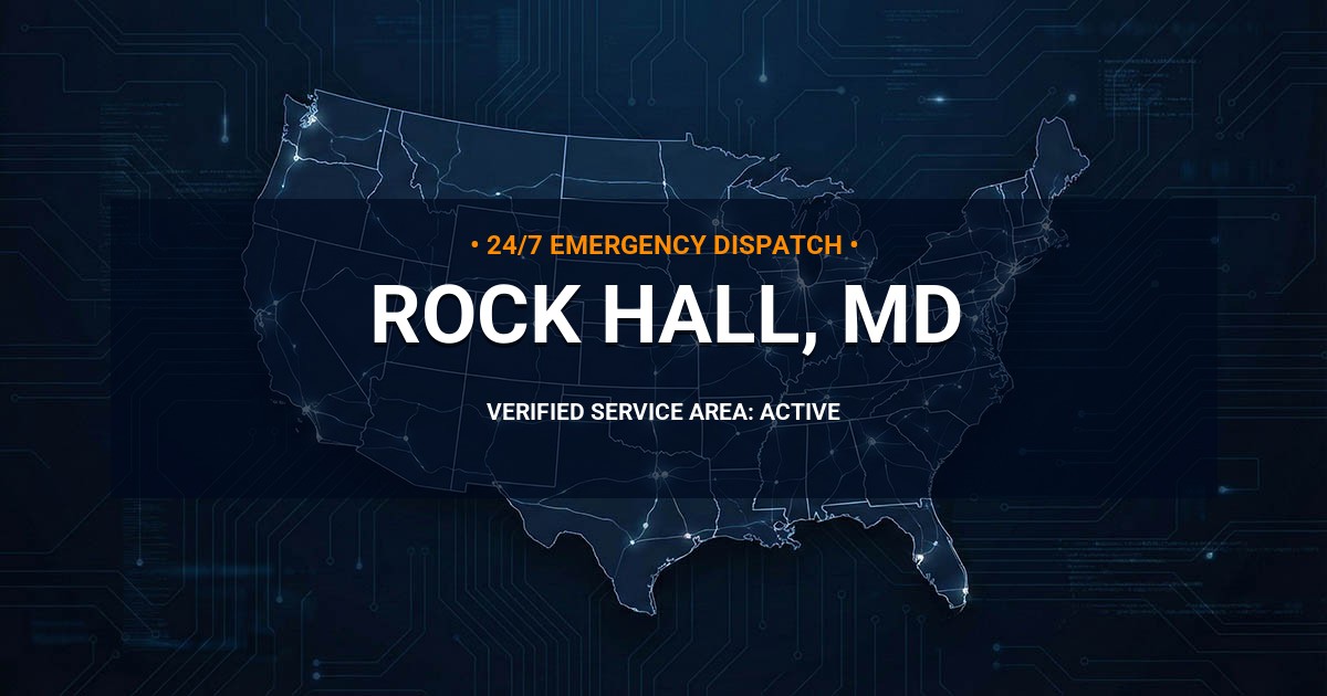 Emergency Plumbing Dispatch Map for Plumbing Services: Rock Hall, MD