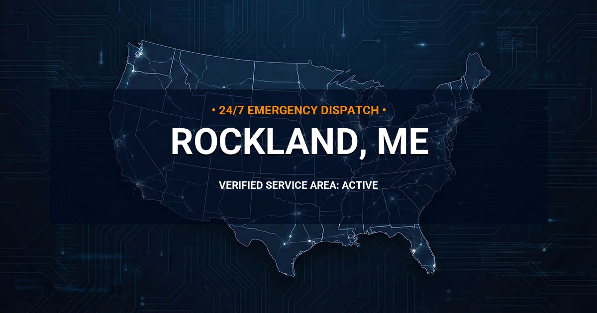 Emergency Plumbing Dispatch Map for Plumbing Services: Rockland, ME