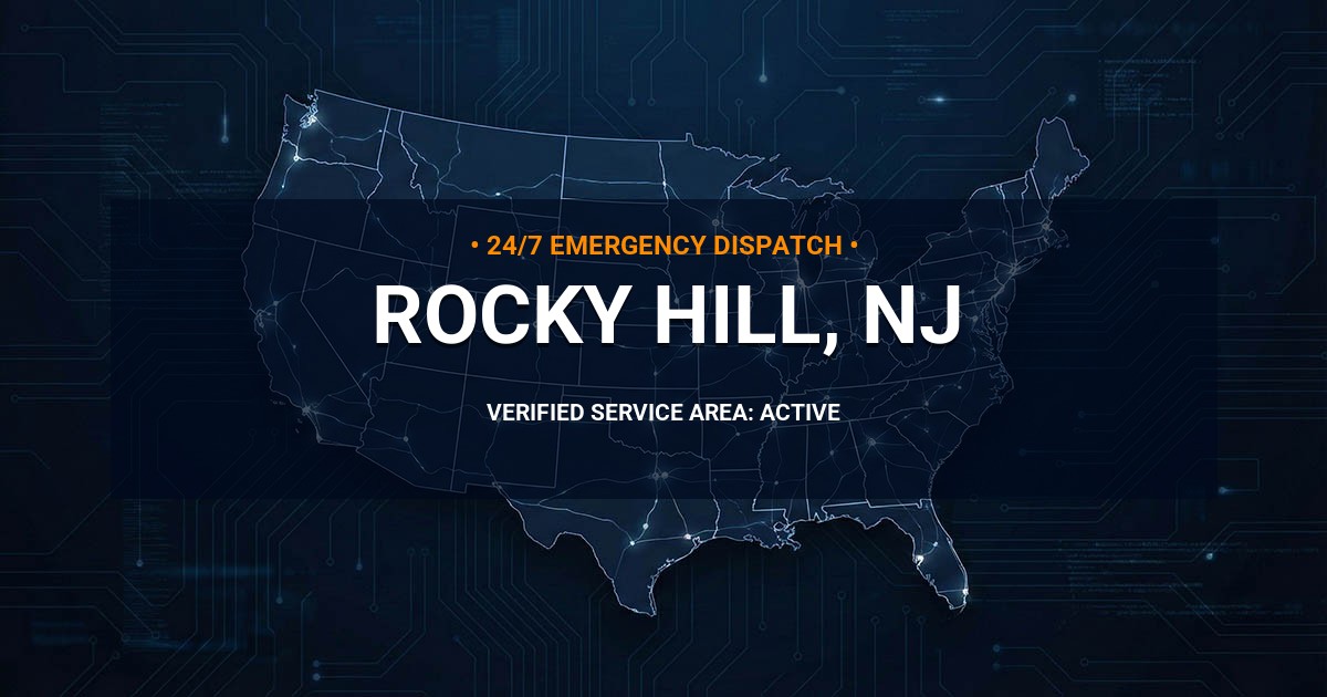 Emergency Plumbing Dispatch Map for Plumbing Services: Rocky Hill, NJ