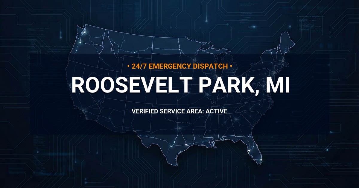 Emergency Plumbing Dispatch Map for Plumbing Services: Roosevelt Park, MI