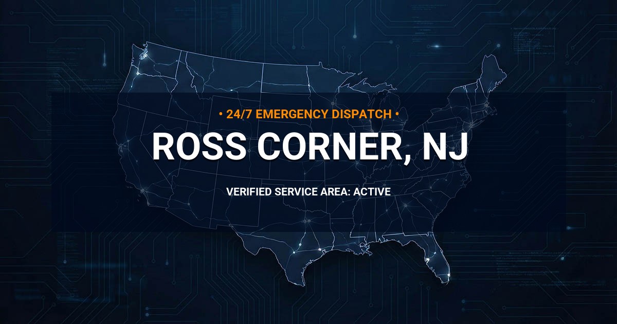 Emergency Plumbing Dispatch Map for Plumbing Services: Ross Corner, NJ