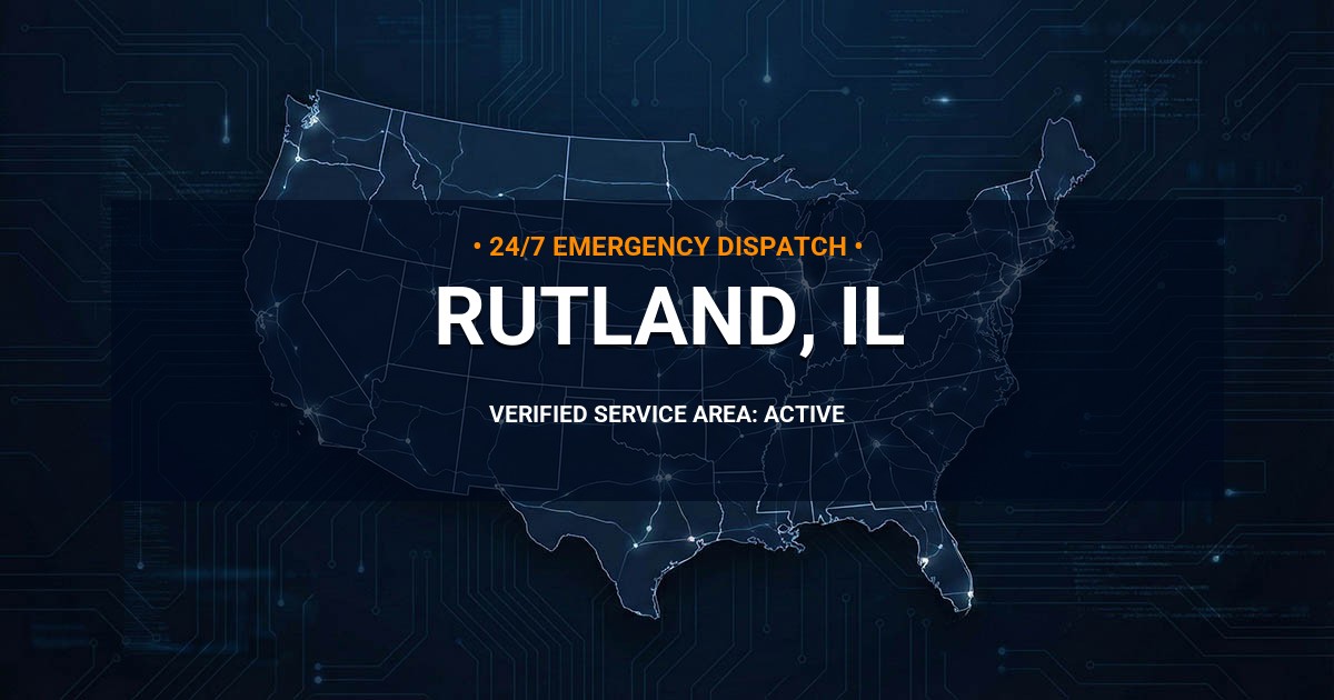 Emergency Plumbing Dispatch Map for Plumbing Services: Rutland, IL