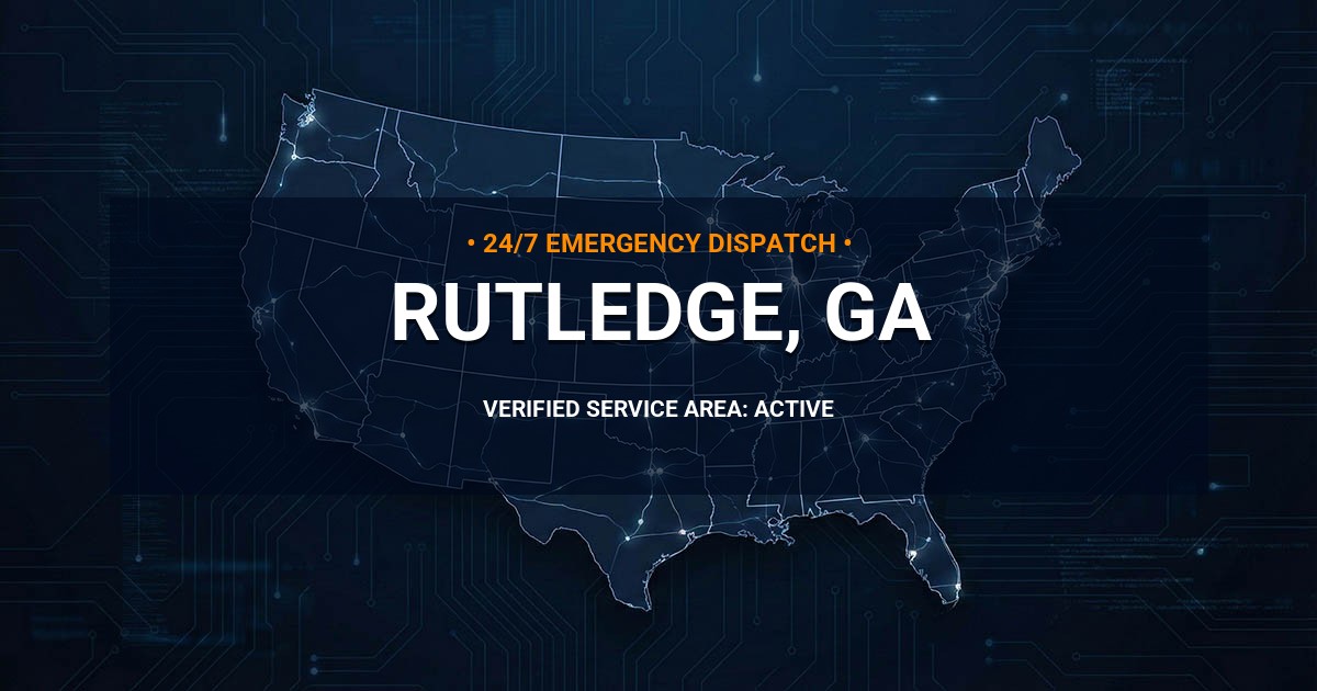 Emergency Plumbing Dispatch Map for Plumbing Services: Rutledge, GA