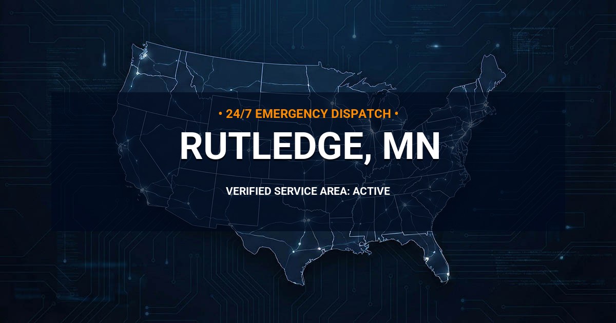 Emergency Plumbing Dispatch Map for Plumbing Services: Rutledge, MN