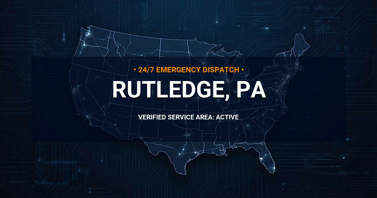Emergency Plumbing Dispatch Map for Plumbing Services: Rutledge, PA