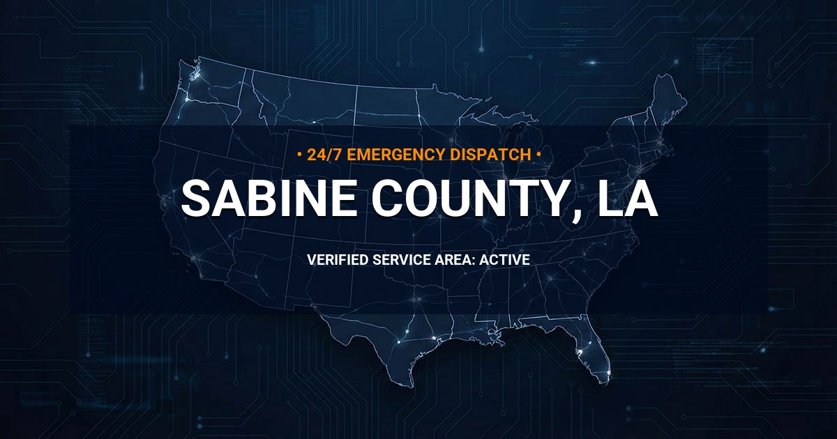 Emergency Plumbing Dispatch Map for Sabine County Plumbing Logistics