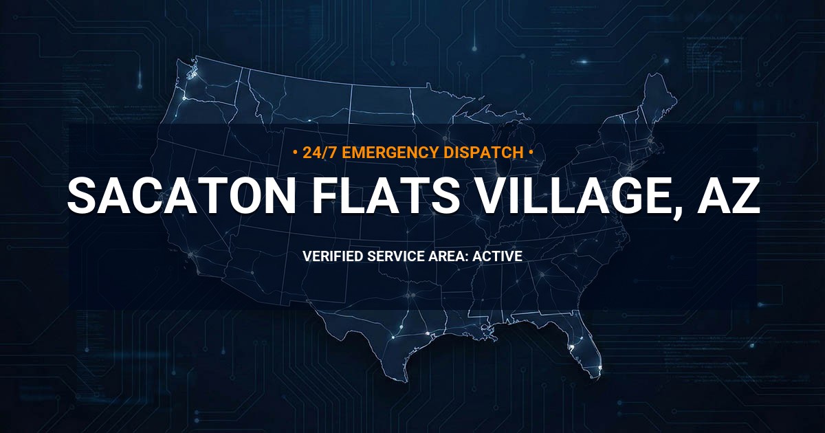 Emergency Plumbing Dispatch Map for Plumbing Services: Sacaton Flats Village, AZ