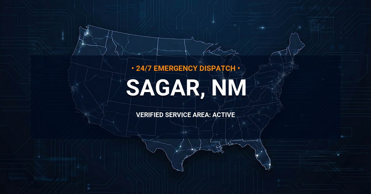 Emergency Plumbing Dispatch Map for Plumbing Services: Sagar, NM