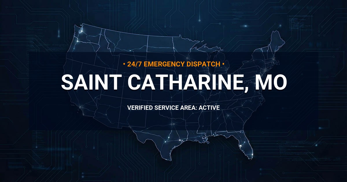 Emergency Plumbing Dispatch Map for Plumbing Services: Saint Catharine, MO