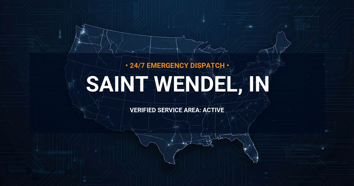 Emergency Plumbing Dispatch Map for Plumbing Services: Saint Wendel, IN