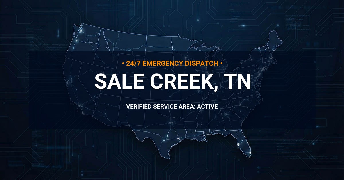 Emergency Plumbing Dispatch Map for Plumbing Services: Sale Creek, TN