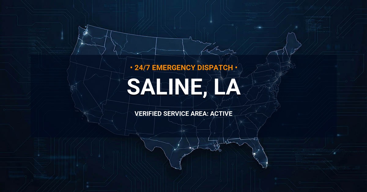 Emergency Plumbing Dispatch Map for Plumbing Services: Saline, LA