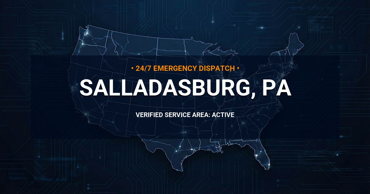 Emergency Plumbing Dispatch Map for Plumbing Services: Salladasburg, PA