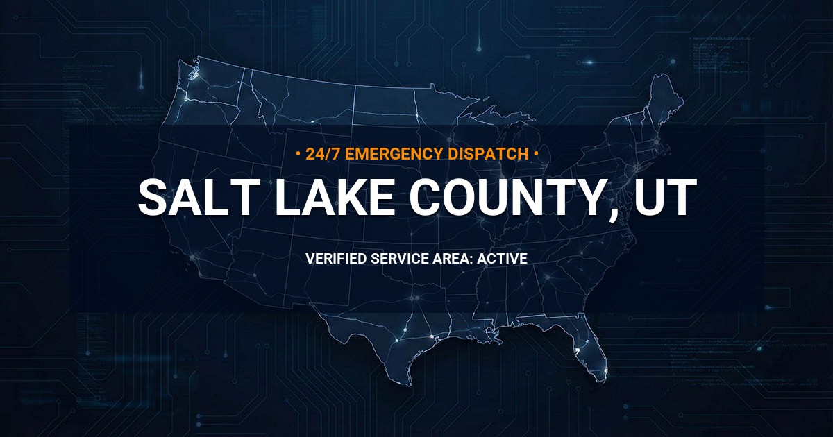 Emergency Plumbing Dispatch Map for Salt Lake County Plumbing Logistics