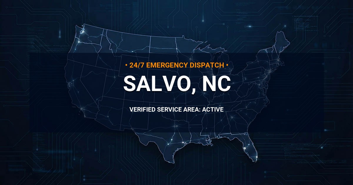 Emergency Plumbing Dispatch Map for Plumbing Services: Salvo, NC
