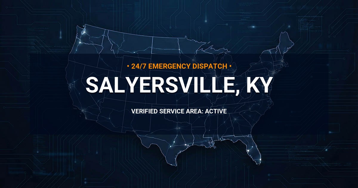 Emergency Plumbing Dispatch Map for Plumbing Services: Salyersville, KY