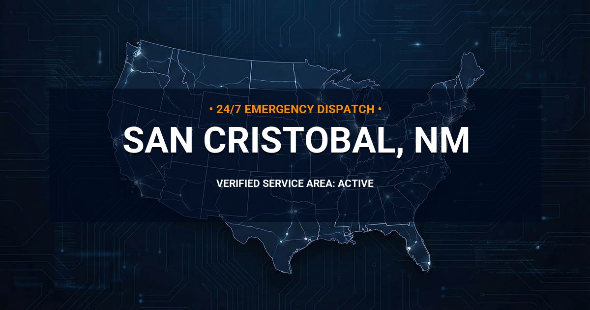 Emergency Plumbing Dispatch Map for Plumbing Services: San Cristobal, NM