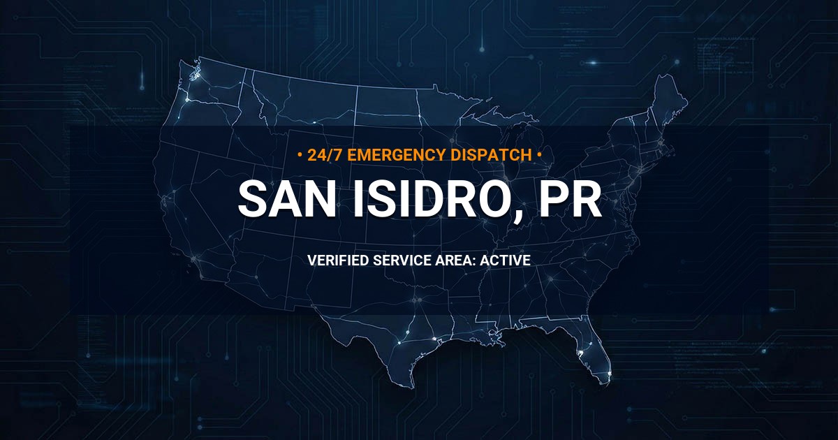 Emergency Plumbing Dispatch Map for Plumbing Services: San Isidro, PR