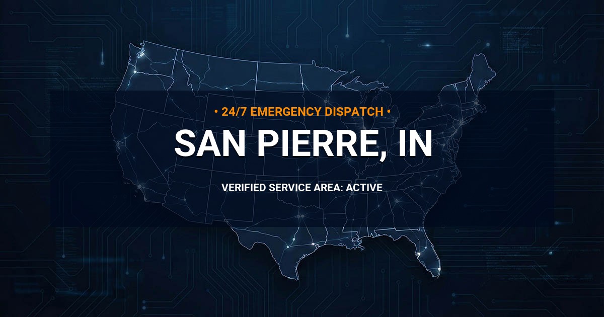 Emergency Plumbing Dispatch Map for Plumbing Services: San Pierre, IN