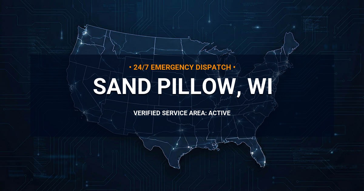 Emergency Plumbing Dispatch Map for Plumbing Services: Sand Pillow, WI