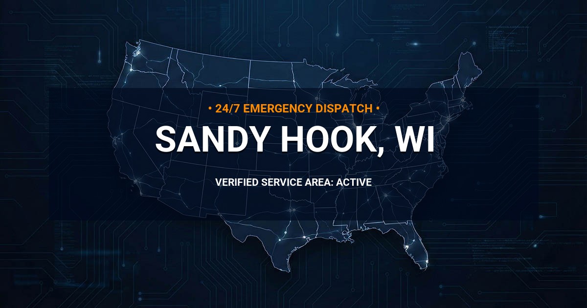 Emergency Plumbing Dispatch Map for Plumbing Services: Sandy Hook, WI