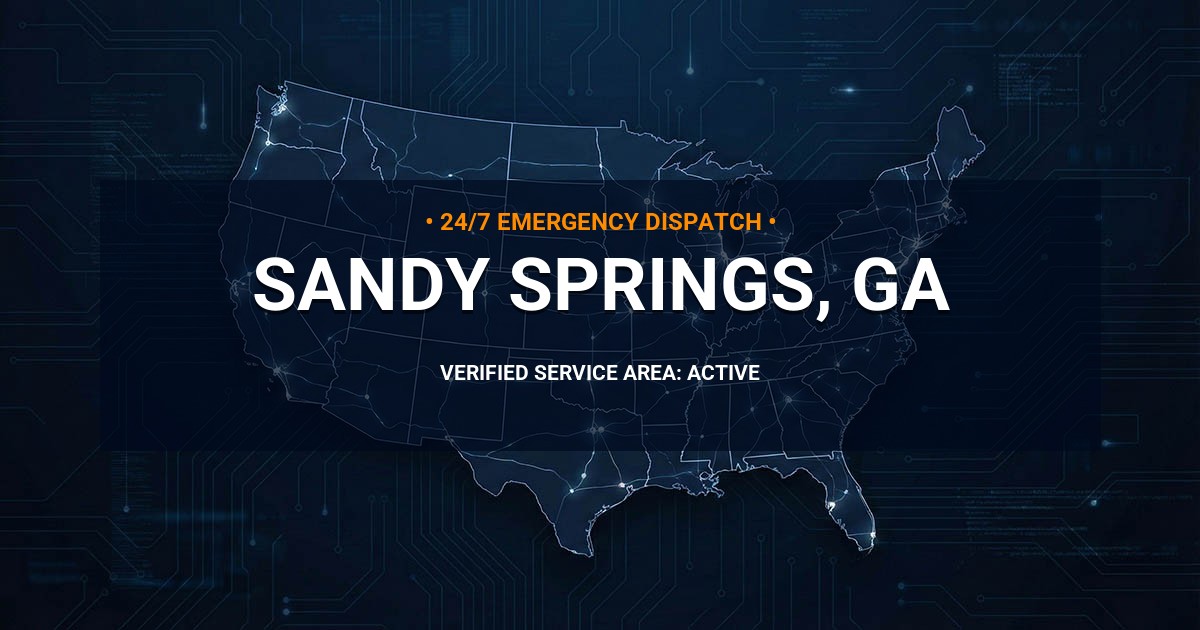 Emergency Plumbing Dispatch Map for Plumbing Services: Sandy Springs, GA