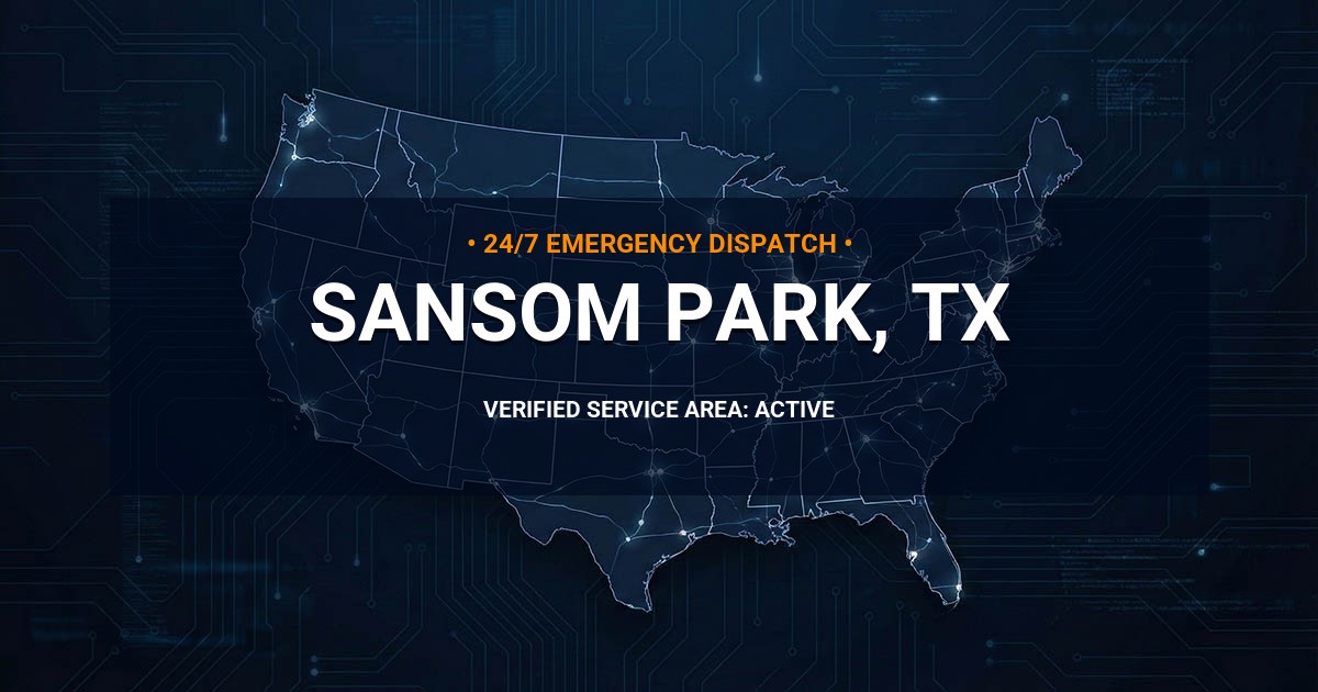 Emergency Plumbing Dispatch Map for Plumbing Services: Sansom Park, TX