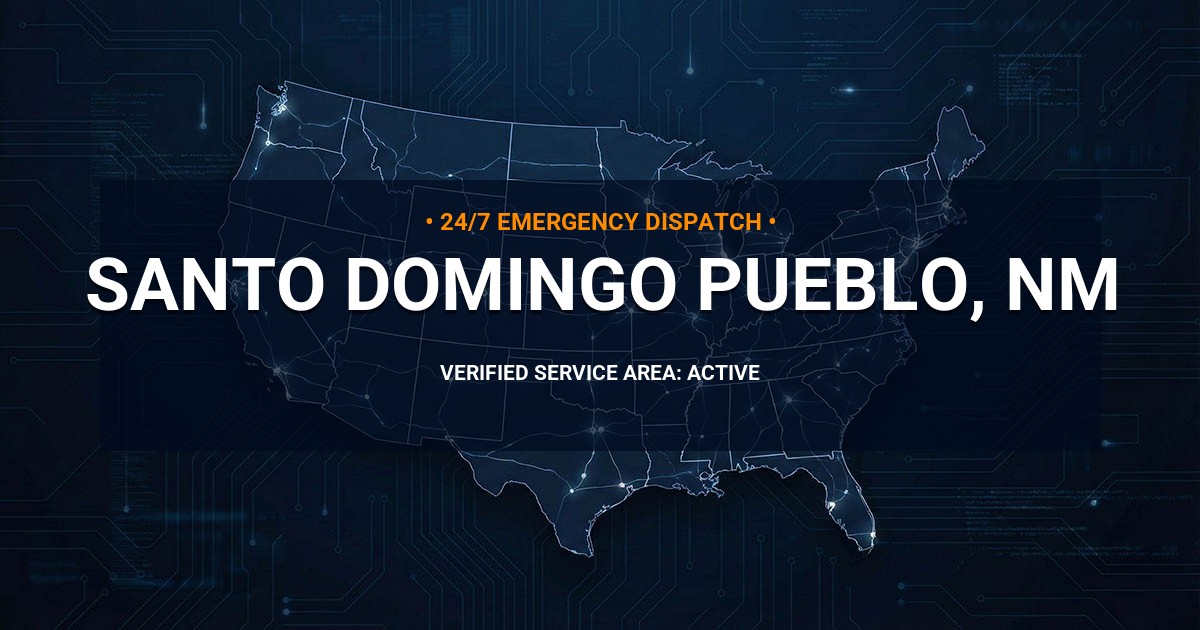 Emergency Plumbing Dispatch Map for Plumbing Services: Santo Domingo Pueblo, NM