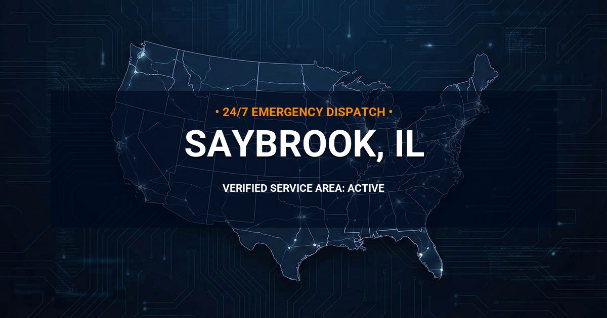 Emergency Plumbing Dispatch Map for Plumbing Services: Saybrook, IL