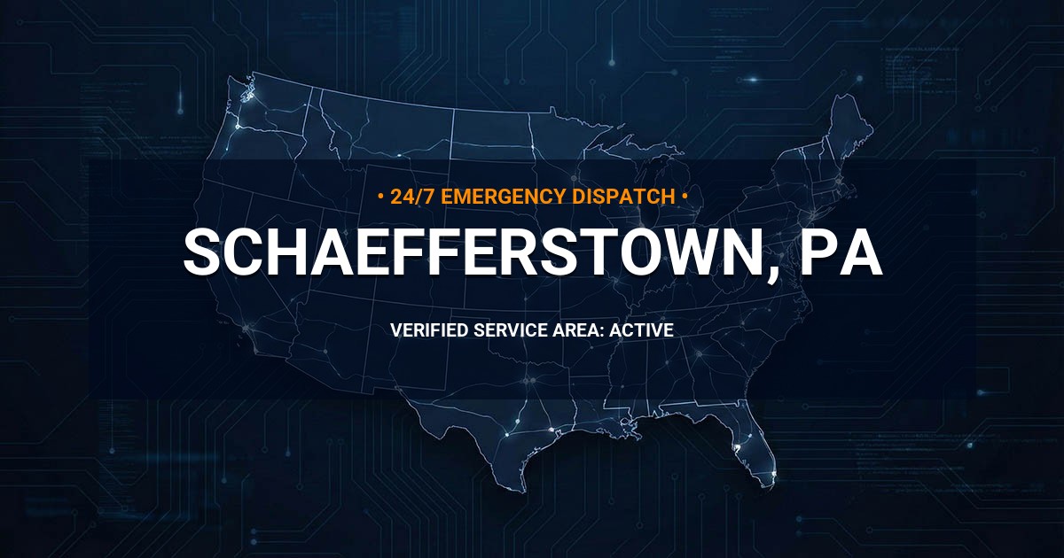 Emergency Plumbing Dispatch Map for Plumbing Services: Schaefferstown, PA