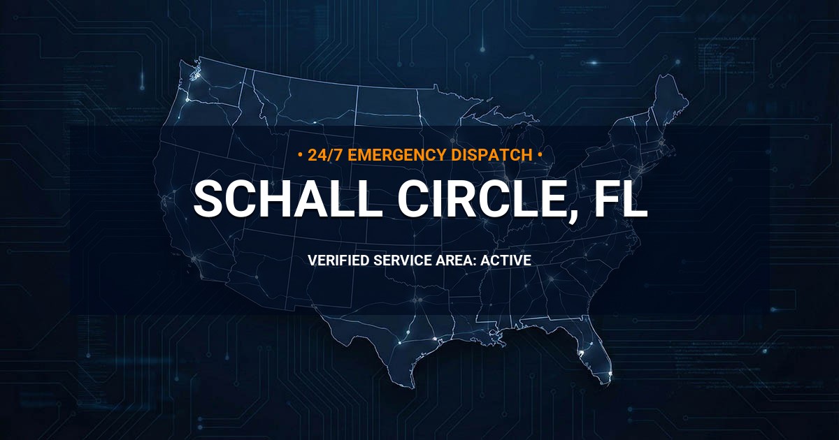 Emergency Plumbing Dispatch Map for Plumbing Services: Schall Circle, FL