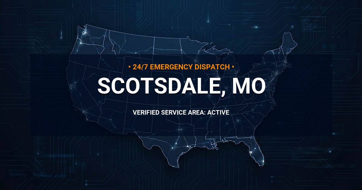 Emergency Plumbing Dispatch Map for Plumbing Services: Scotsdale, MO