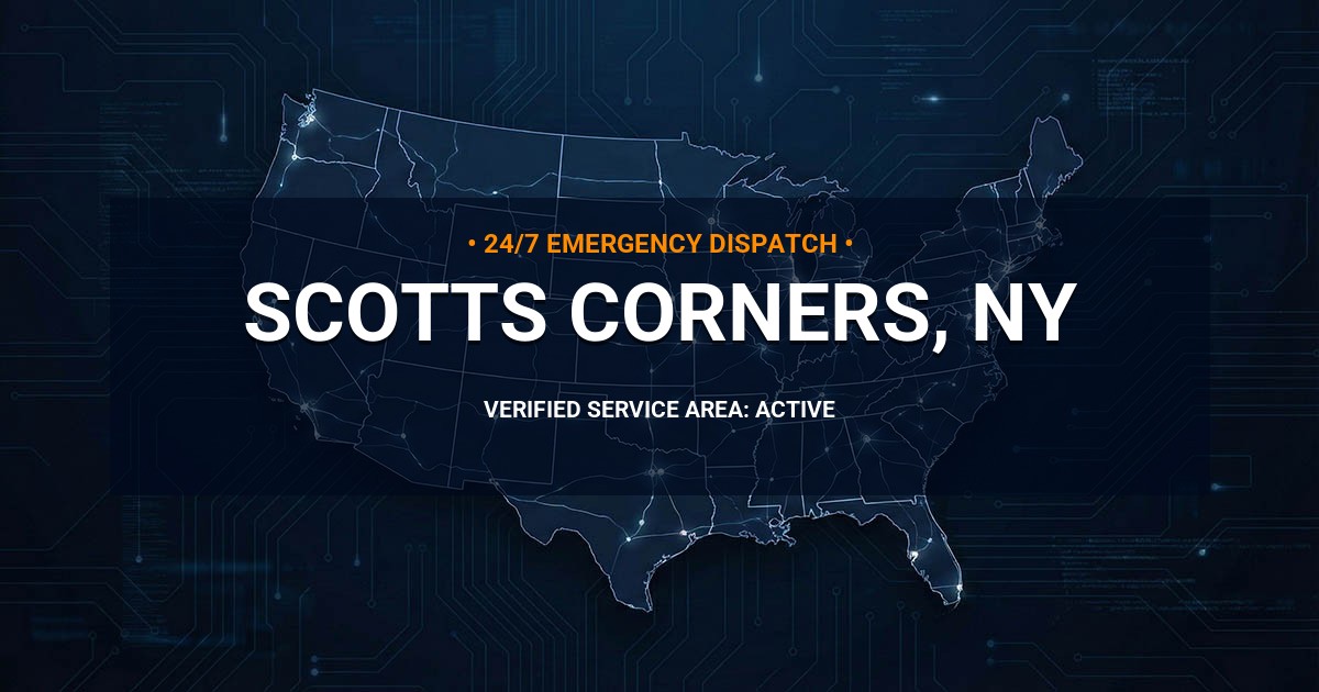 Emergency Plumbing Dispatch Map for Plumbing Services: Scotts Corners, NY