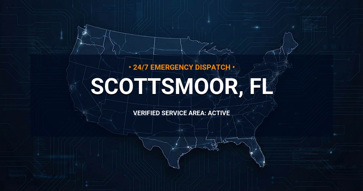 Emergency Plumbing Dispatch Map for Plumbing Services: Scottsmoor, FL