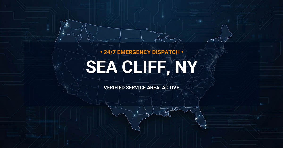 Emergency Plumbing Dispatch Map for Plumbing Services: Sea Cliff, NY