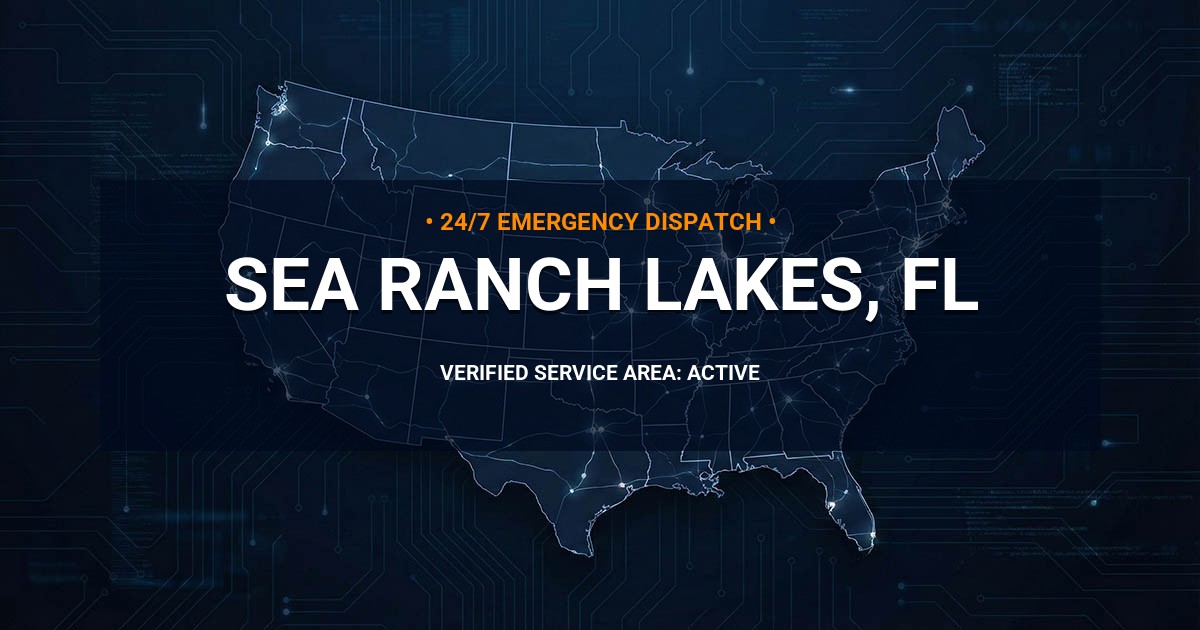 Emergency Plumbing Dispatch Map for Plumbing Services: Sea Ranch Lakes, FL
