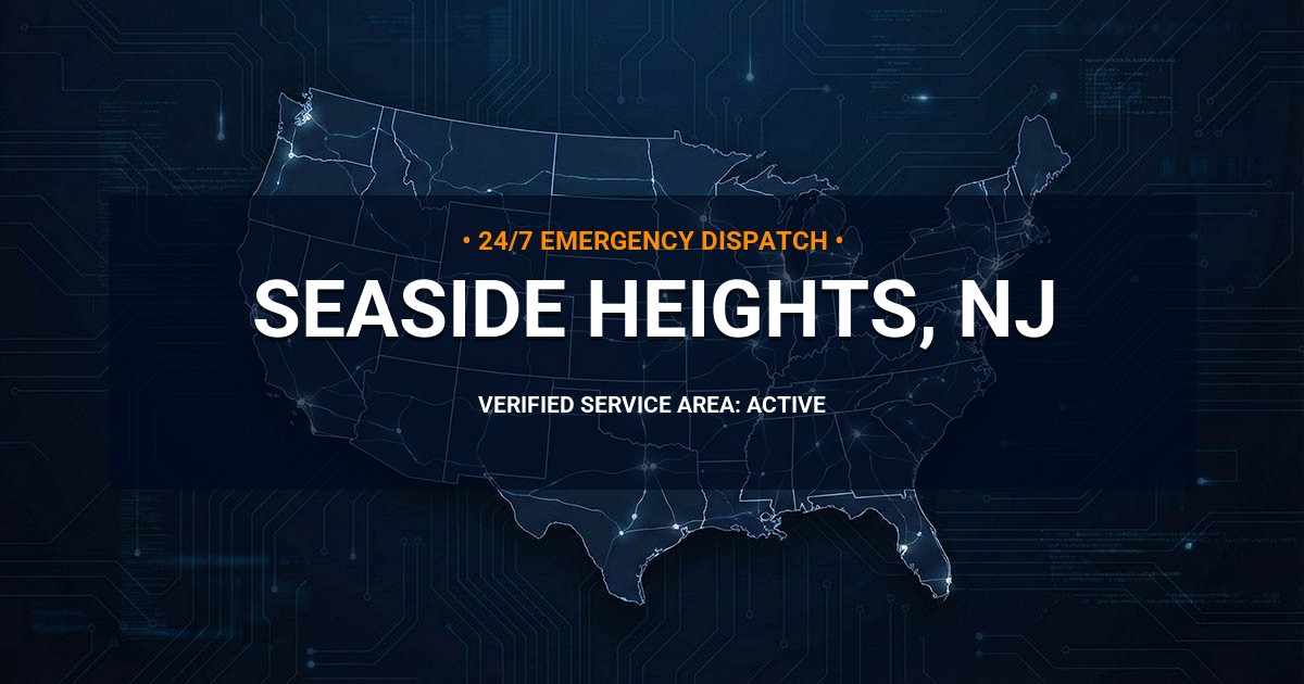 Emergency Plumbing Dispatch Map for Plumbing Services: Seaside Heights, NJ