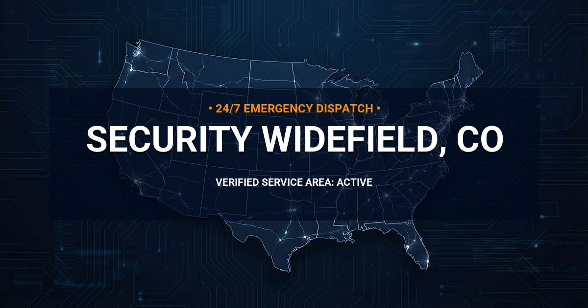 Emergency Plumbing Dispatch Map for Plumbing Services: Security-Widefield, CO